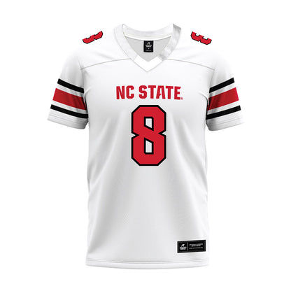 NC State - NCAA Football : Cian Slone - White Premium Football Jersey-0
