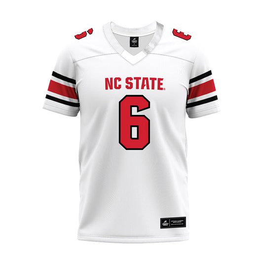 NC State - NCAA Football : Wesley Grimes - White Premium Football Jersey-0