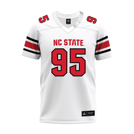 NC State - NCAA Football : Jacob Mann - White Premium Football Jersey-0