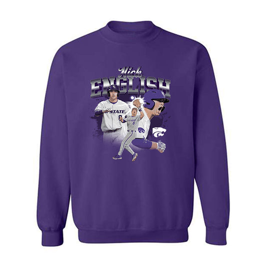 Kansas State - NCAA Baseball : Nick English - Crewneck Sweatshirt