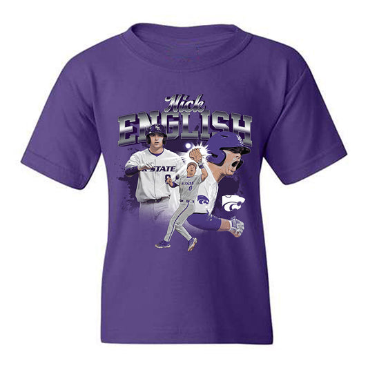 Kansas State - NCAA Baseball : Nick English - Youth T-Shirt