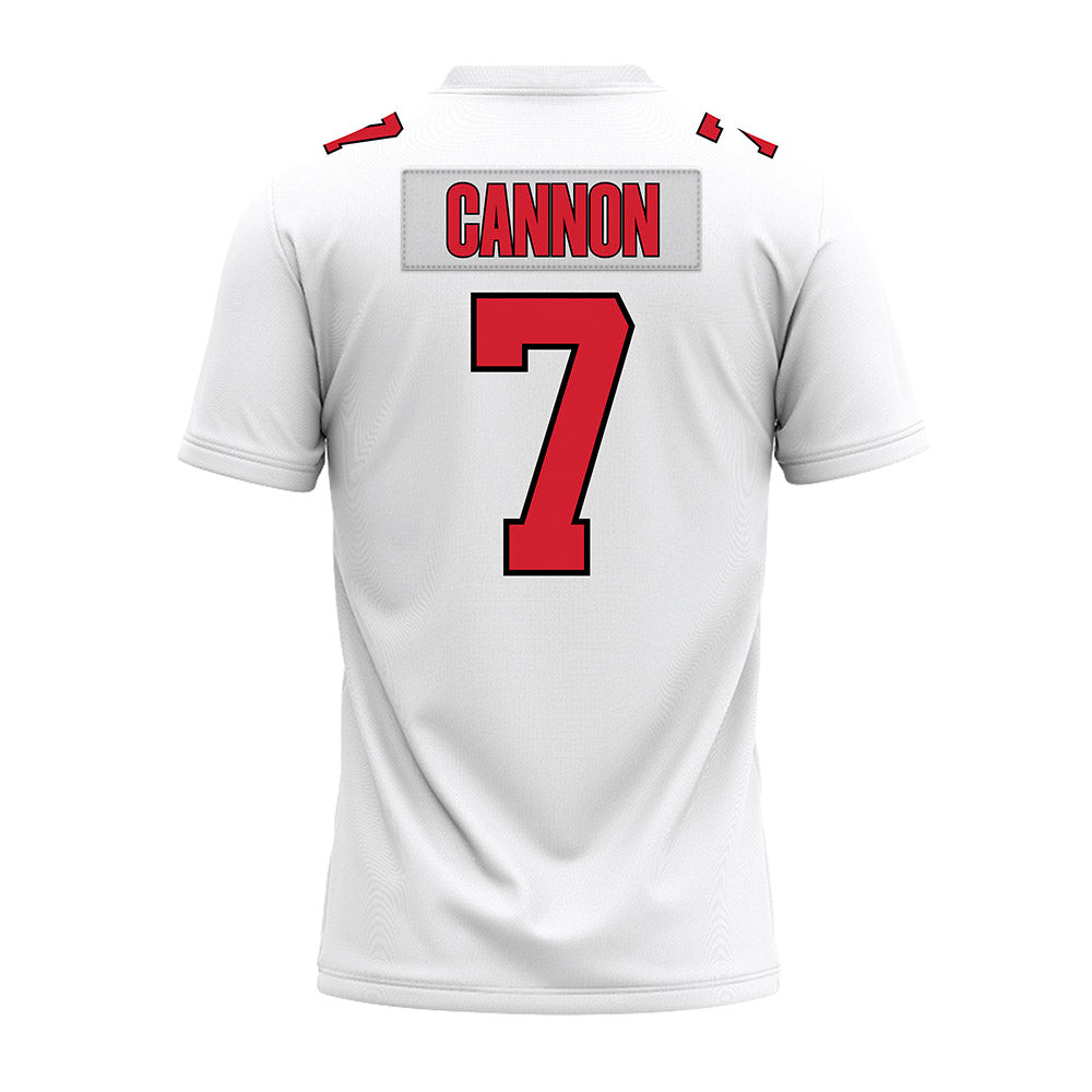 Illinois State - NCAA Football : Mark Cannon - White Premium Football Jersey