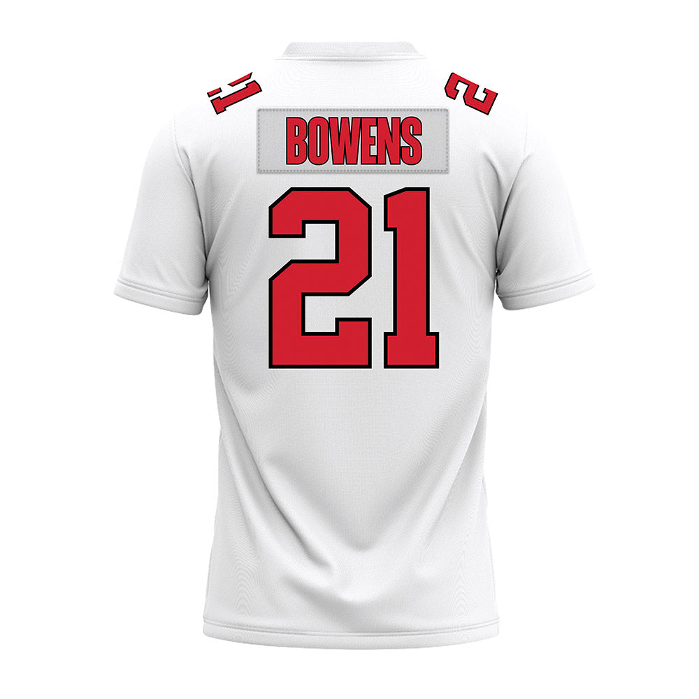 Illinois State - NCAA Football : Jeff Bowens - White Premium Football Jersey