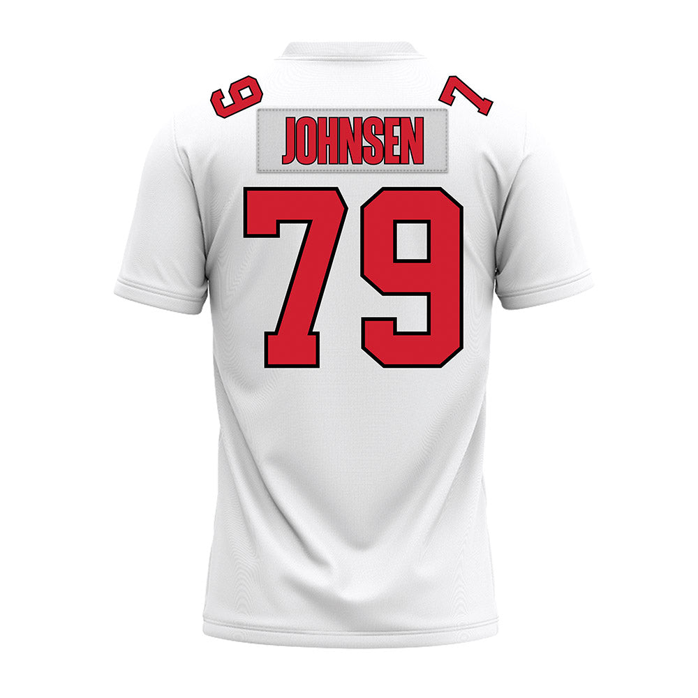 Illinois State - NCAA Football : Luke Johnsen - White Premium Football Jersey-1