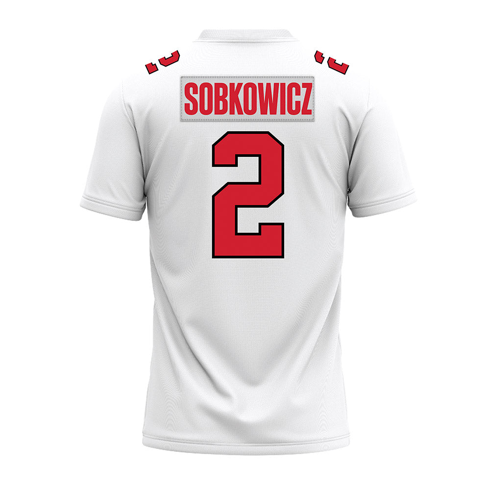 Illinois State - NCAA Football : Daniel Sobkowicz - White Premium Football Jersey-1