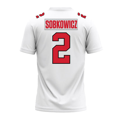 Illinois State - NCAA Football : Daniel Sobkowicz - White Premium Football Jersey-1