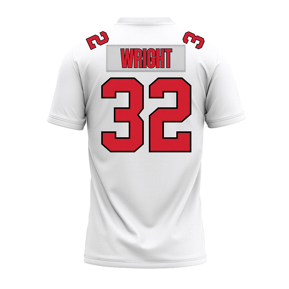 Illinois State - NCAA Football : Wenkers Wright - White Premium Football Jersey