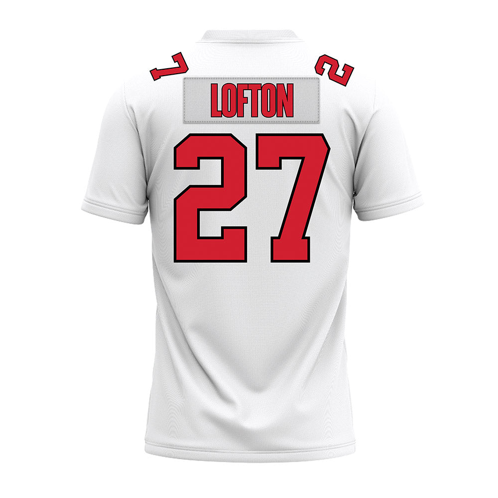 Illinois State - NCAA Football : Tyler Lofton - White Premium Football Jersey-1