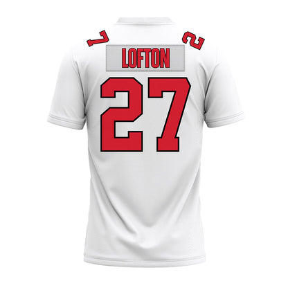 Illinois State - NCAA Football : Tyler Lofton - White Premium Football Jersey-1