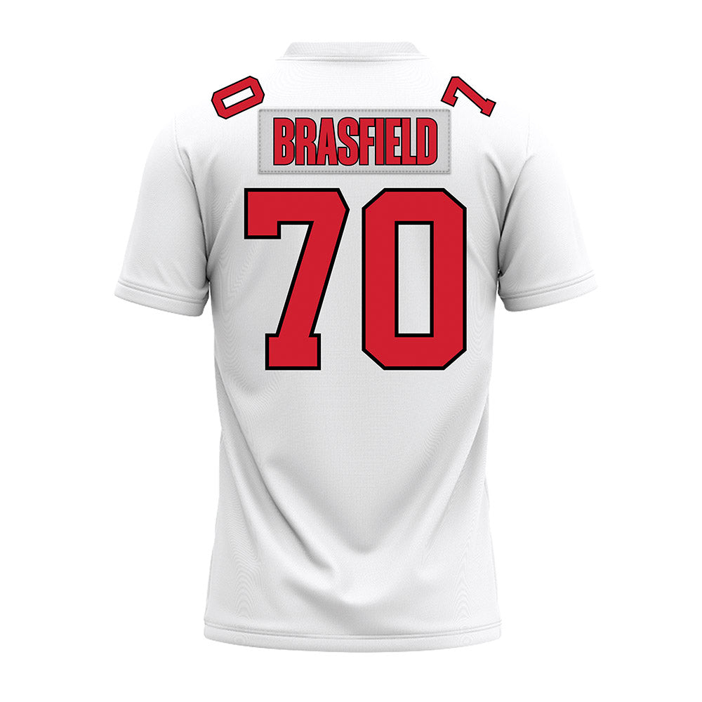 Illinois State - NCAA Football : Logan Brasfield - White Premium Football Jersey-1