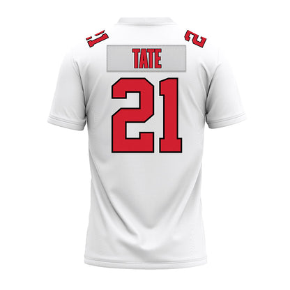 Illinois State - NCAA Football : Jason Tate - White Premium Football Jersey-1