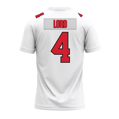 Illinois State - NCAA Football : Dylan Lord - White Premium Football Jersey-1