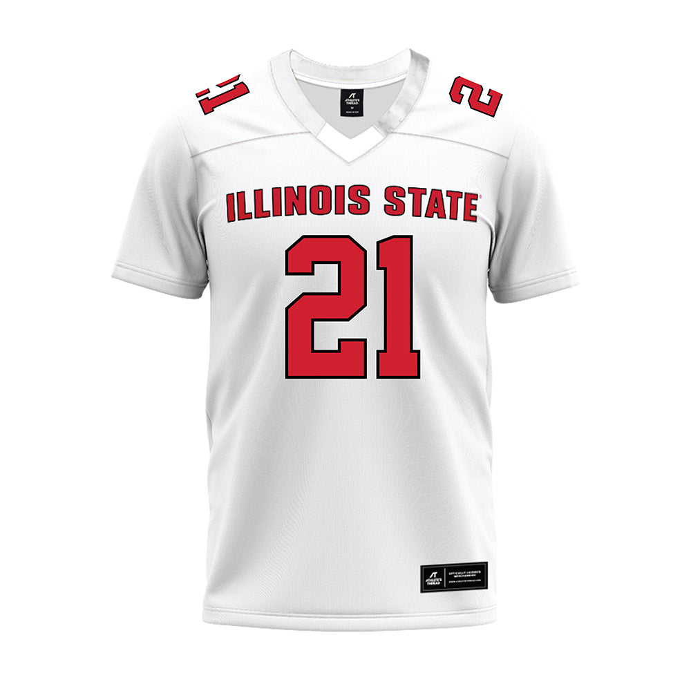 Illinois State - NCAA Football : Jeff Bowens - White Premium Football Jersey