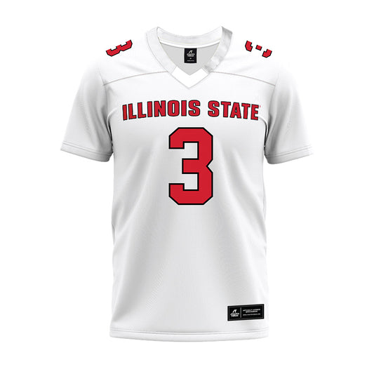 Illinois State - NCAA Football : Mason King - White Premium Football Jersey-0