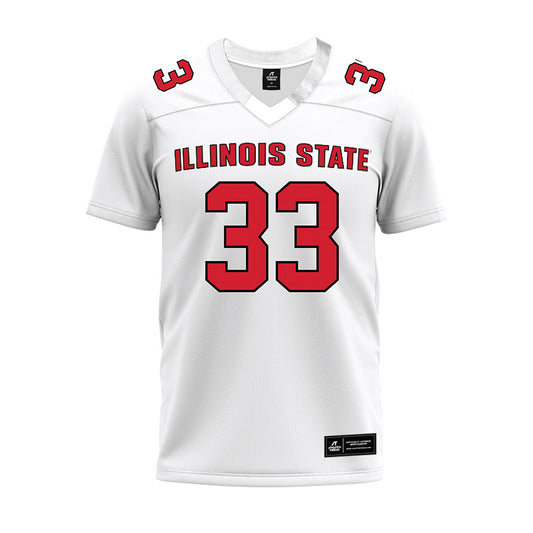 Illinois State - NCAA Football : Connor Leyden - White Premium Football Jersey