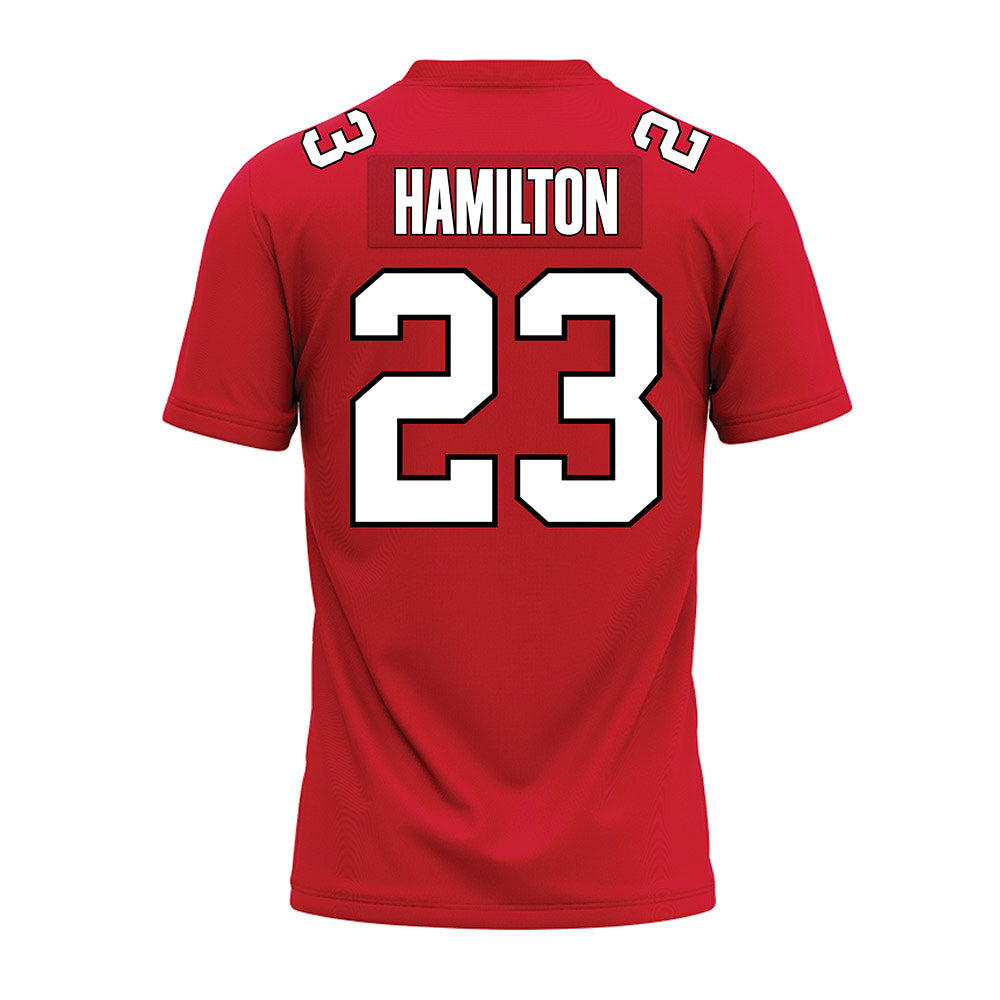 Illinois State - NCAA Football : JuMaria Hamilton - Red Premium Football Jersey-1