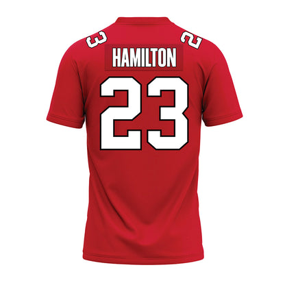 Illinois State - NCAA Football : JuMaria Hamilton - Red Premium Football Jersey-1