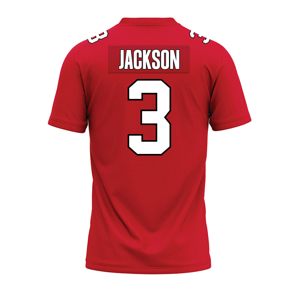 Illinois State - NCAA Football : Keondre Jackson - Red Premium Football Jersey