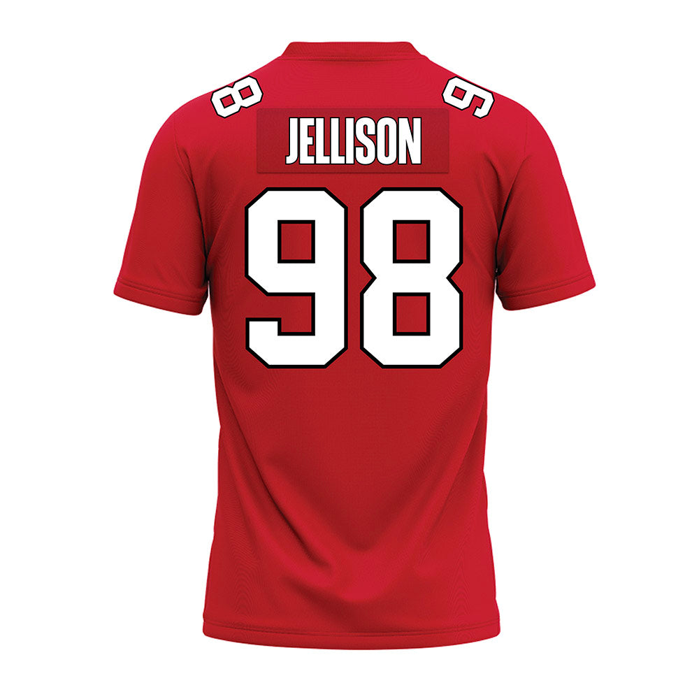 Illinois State - NCAA Football : Logan Jellison - Red Premium Football Jersey-1
