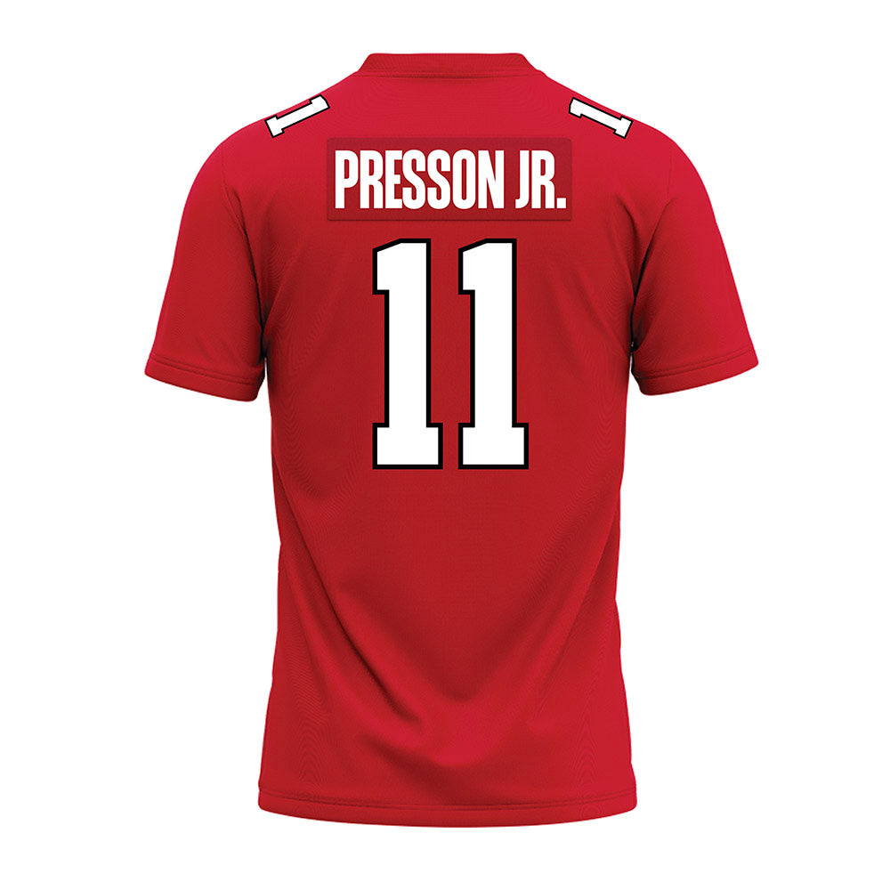 Illinois State - NCAA Football : Scotty Presson Jr. - Red Premium Football Jersey-1