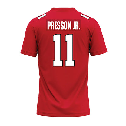 Illinois State - NCAA Football : Scotty Presson Jr. - Red Premium Football Jersey-1