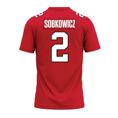 Illinois State - NCAA Football : Daniel Sobkowicz - Red Premium Football Jersey-1