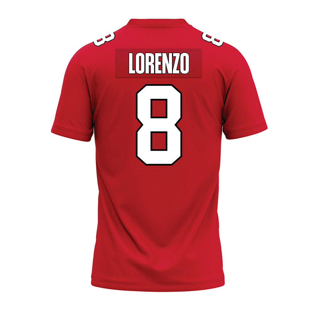 Illinois State - NCAA Football : Christian Lorenzo - Red Premium Football Jersey-1
