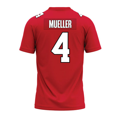 Illinois State - NCAA Football : Cole Mueller - Red Premium Football Jersey