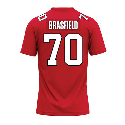 Illinois State - NCAA Football : Logan Brasfield - Red Premium Football Jersey-1