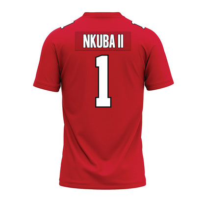 Illinois State - NCAA Football : Shadwel Nkuba II - Red Premium Football Jersey-1