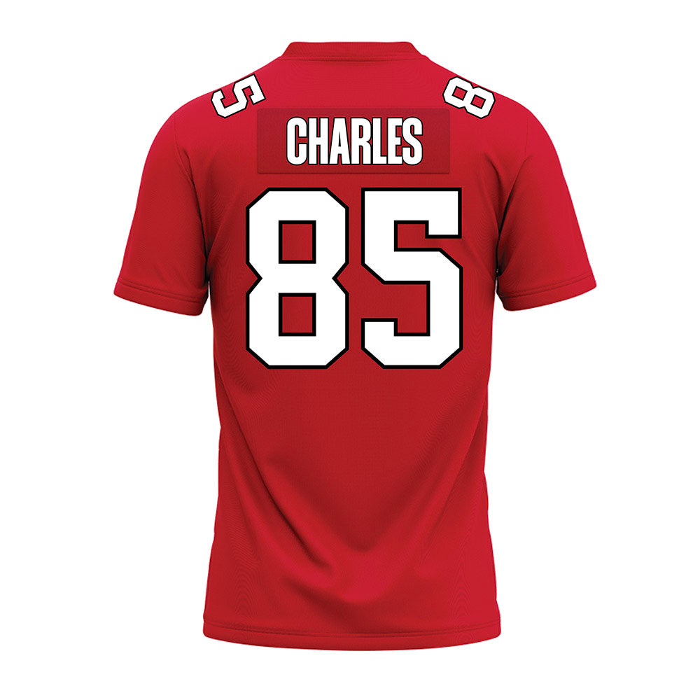 Illinois State - NCAA Football : Javon Charles - Red Premium Football Jersey