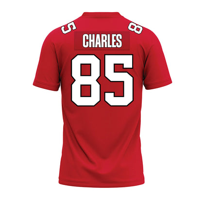 Illinois State - NCAA Football : Javon Charles - Red Premium Football Jersey