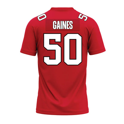 Illinois State - NCAA Football : Jalan Gaines - Red Premium Football Jersey