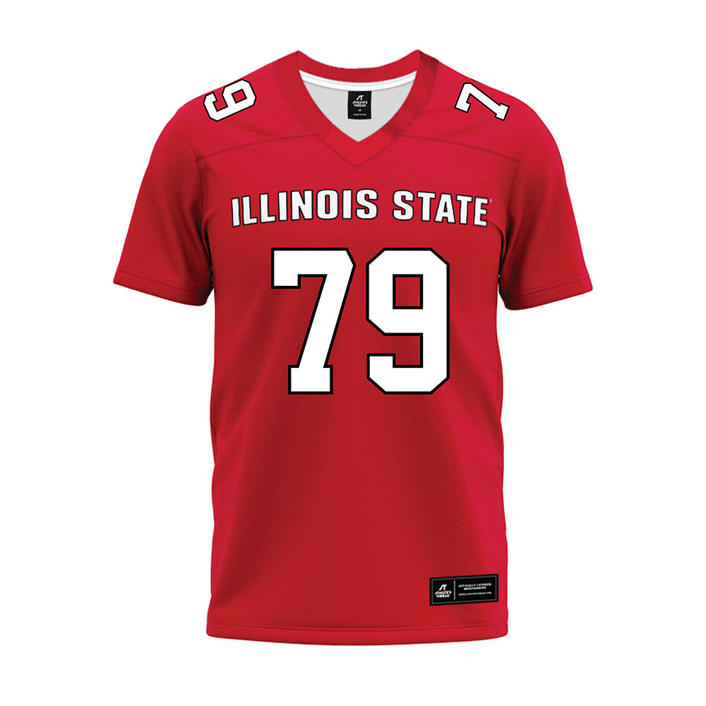 Illinois State - NCAA Football : Luke Johnsen - Red Premium Football Jersey-0