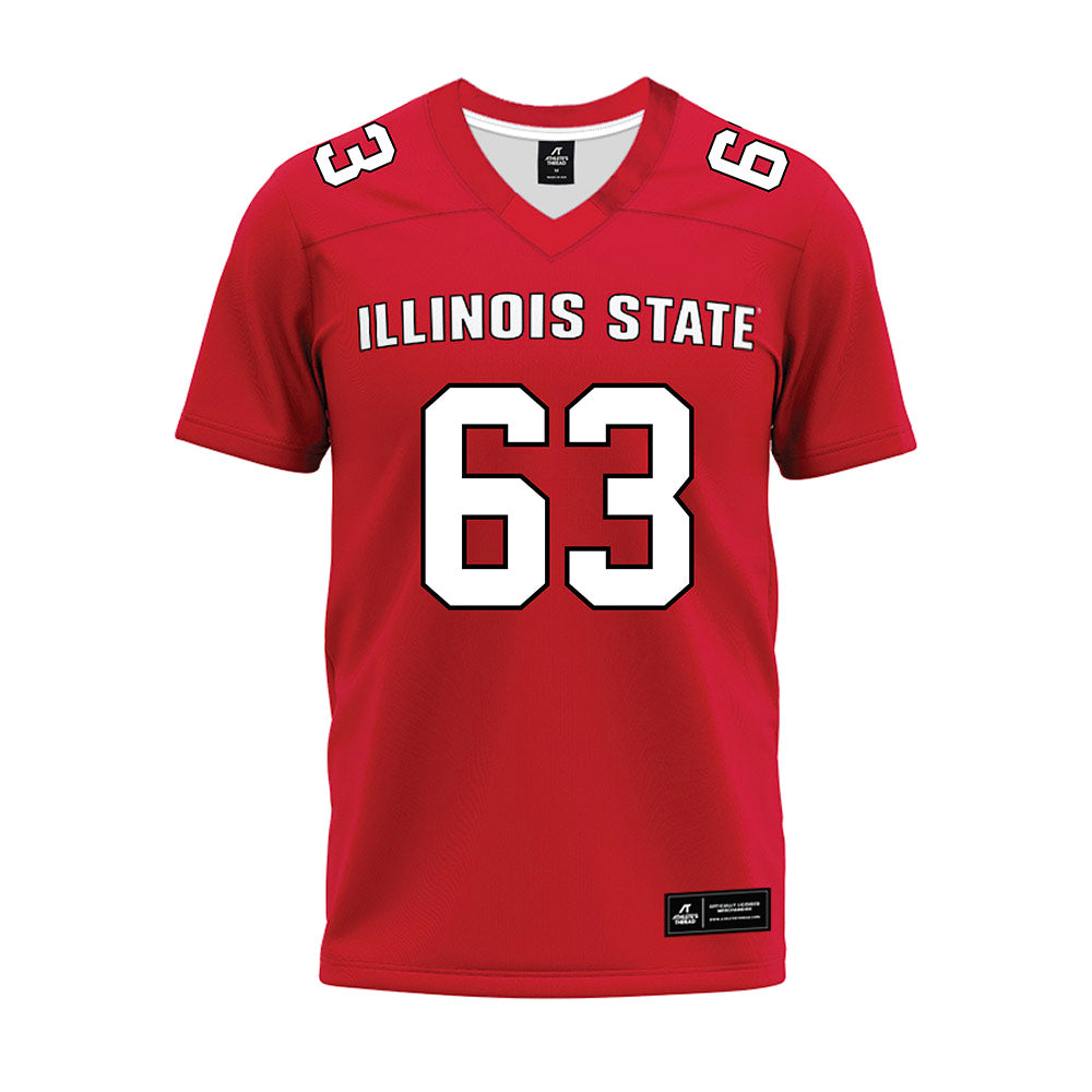 Illinois State - NCAA Football : Chris Hill - Red Premium Football Jersey-0