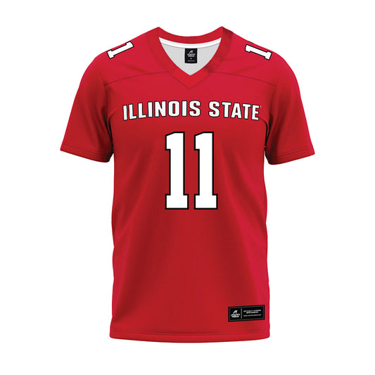 Illinois State - NCAA Football : Scotty Presson Jr. - Red Premium Football Jersey-0