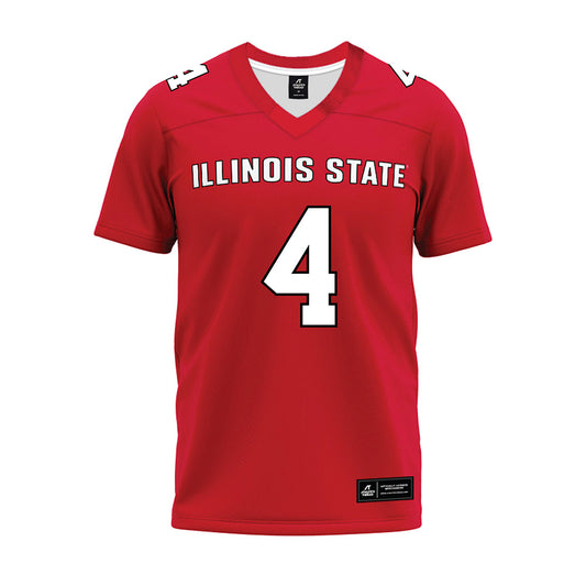 Illinois State - NCAA Football : Dylan Lord - Red Premium Football Jersey-0