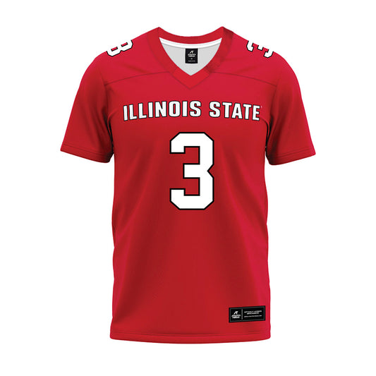 Illinois State - NCAA Football : Mason King - Red Premium Football Jersey-0