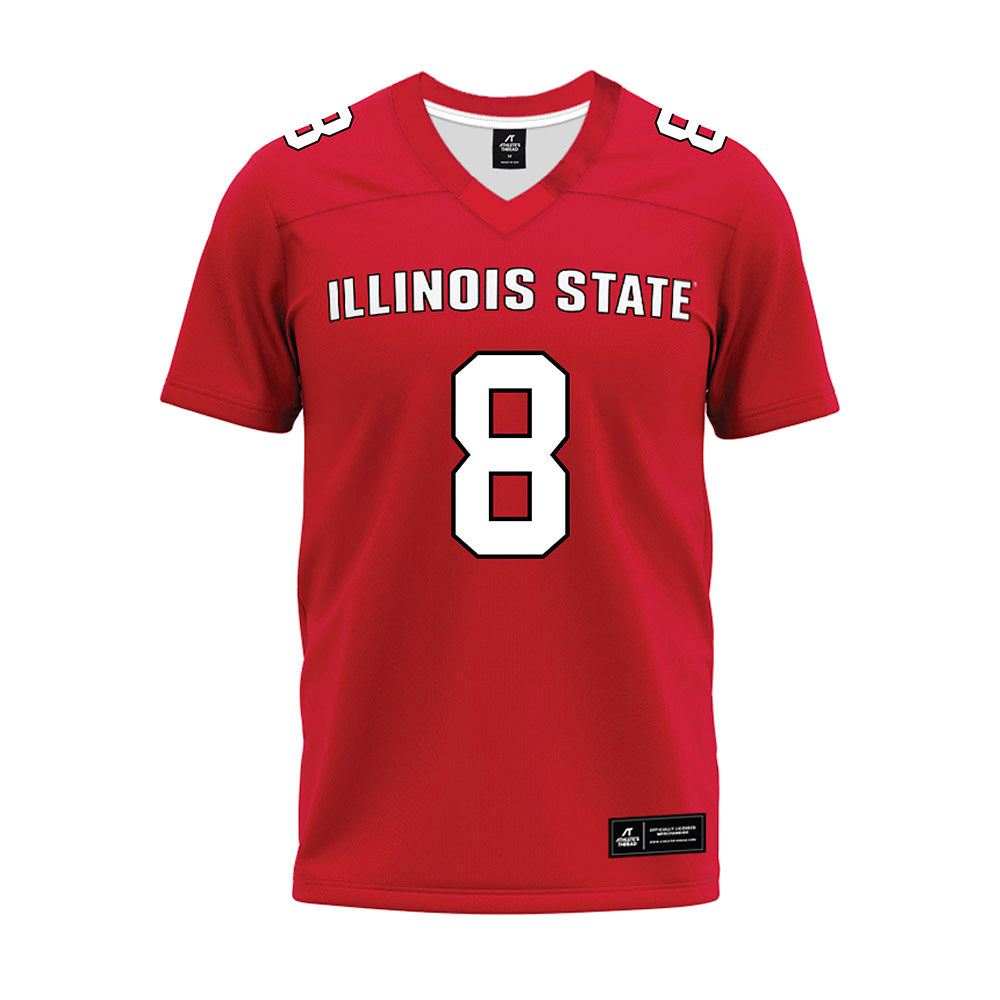 Illinois State - NCAA Football : Christian Lorenzo - Red Premium Football Jersey-0