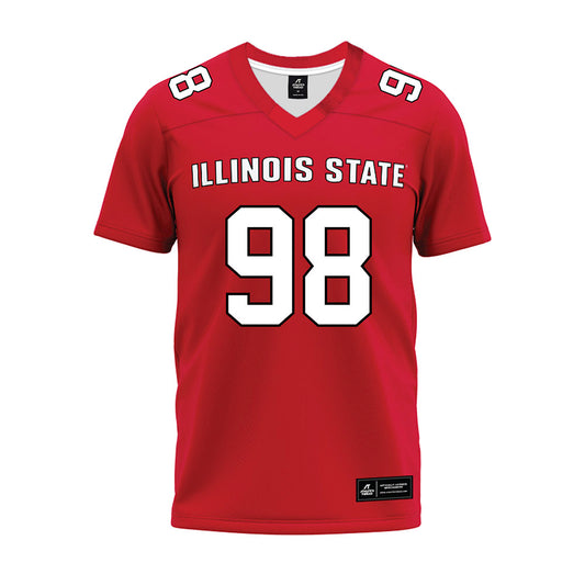 Illinois State - NCAA Football : Logan Jellison - Red Premium Football Jersey-0