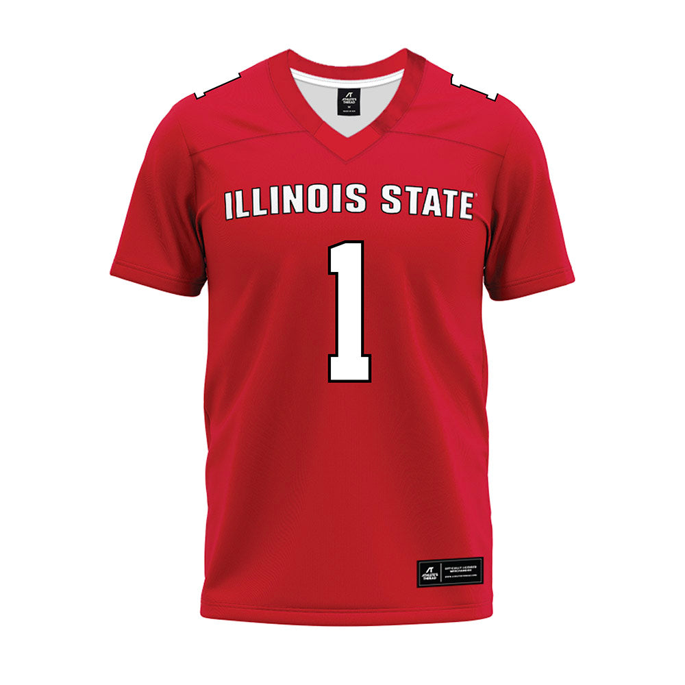 Illinois State - NCAA Football : Shadwel Nkuba II - Red Premium Football Jersey-0