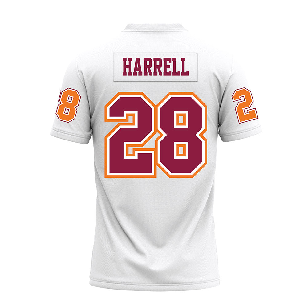 Virginia Tech - NCAA Football : Knahlij Harrell - White Premium Football Jersey-1