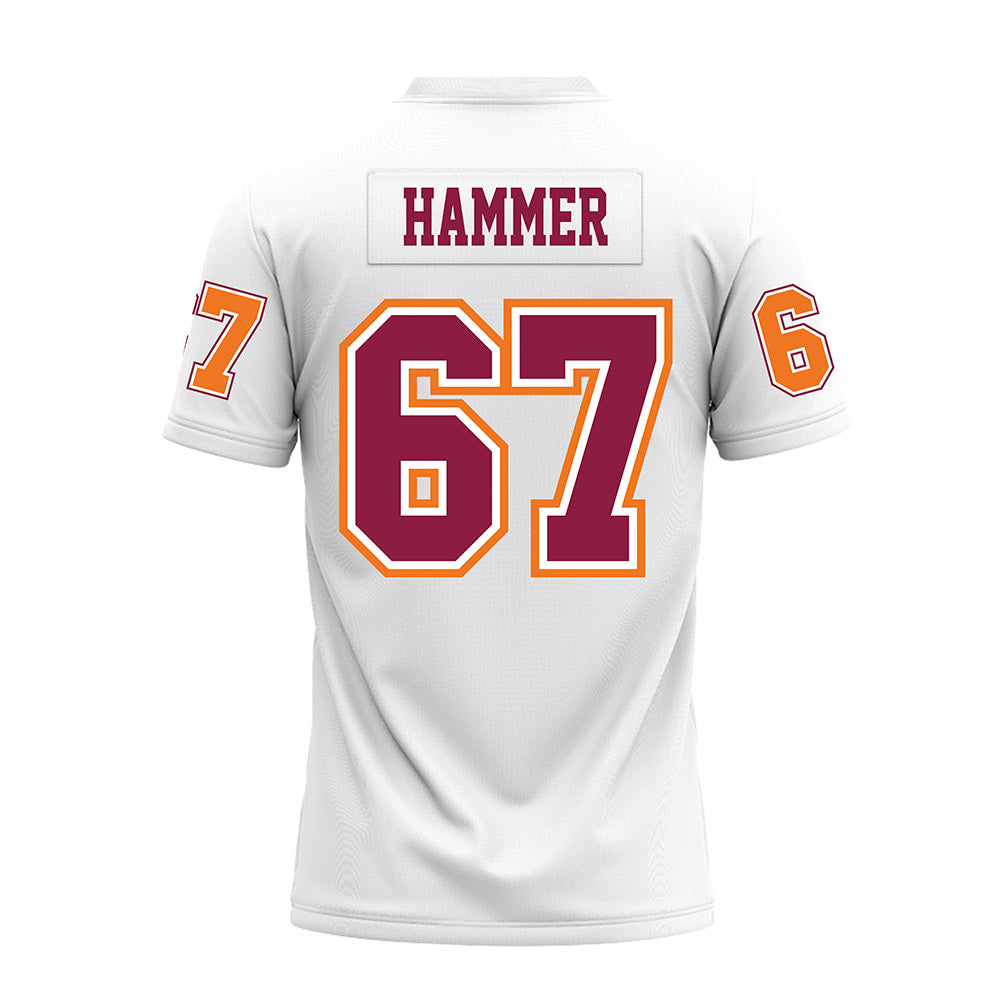 Virginia Tech - NCAA Football : Hannes Hammer - White Premium Football Jersey-1