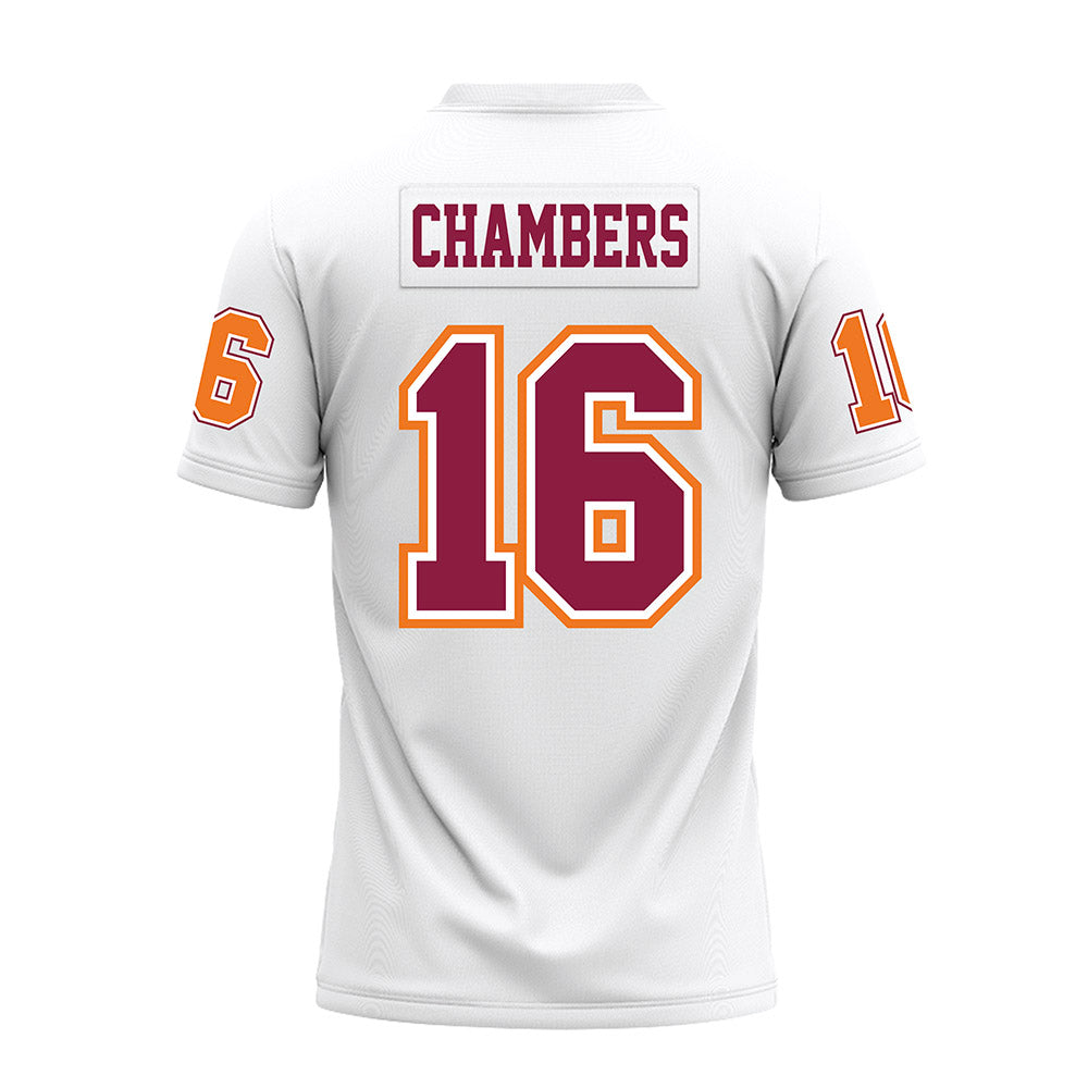 Virginia Tech - NCAA Football : Noah Chambers - White Premium Football Jersey-1