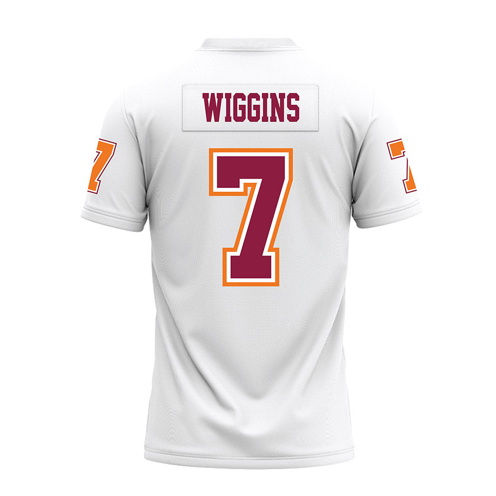 Virginia Tech - NCAA Football : Chanz Wiggins - White Premium Football Jersey