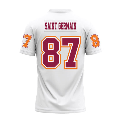 Virginia Tech - NCAA Football : Harrison Saint Germain - White Premium Football Jersey-1
