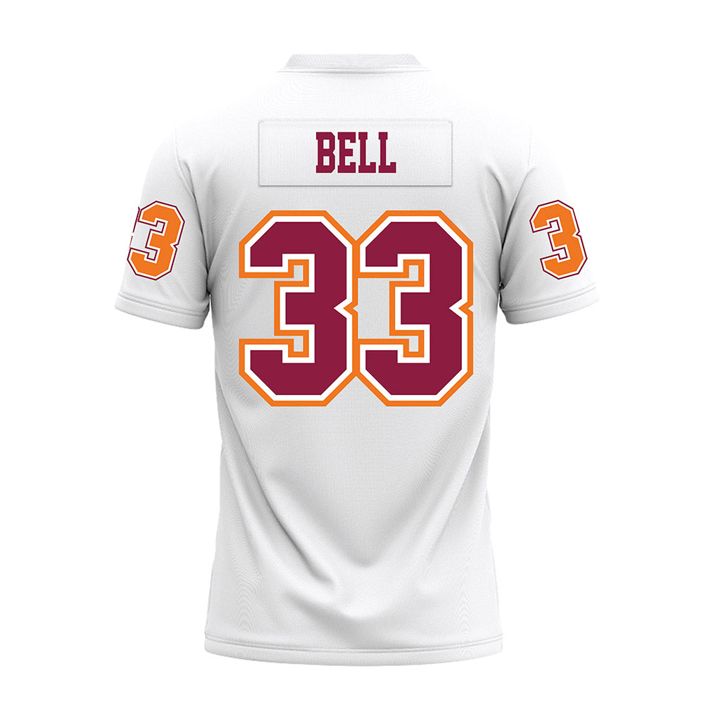 Virginia Tech - NCAA Football : Ben Bell - White Premium Football Jersey-1