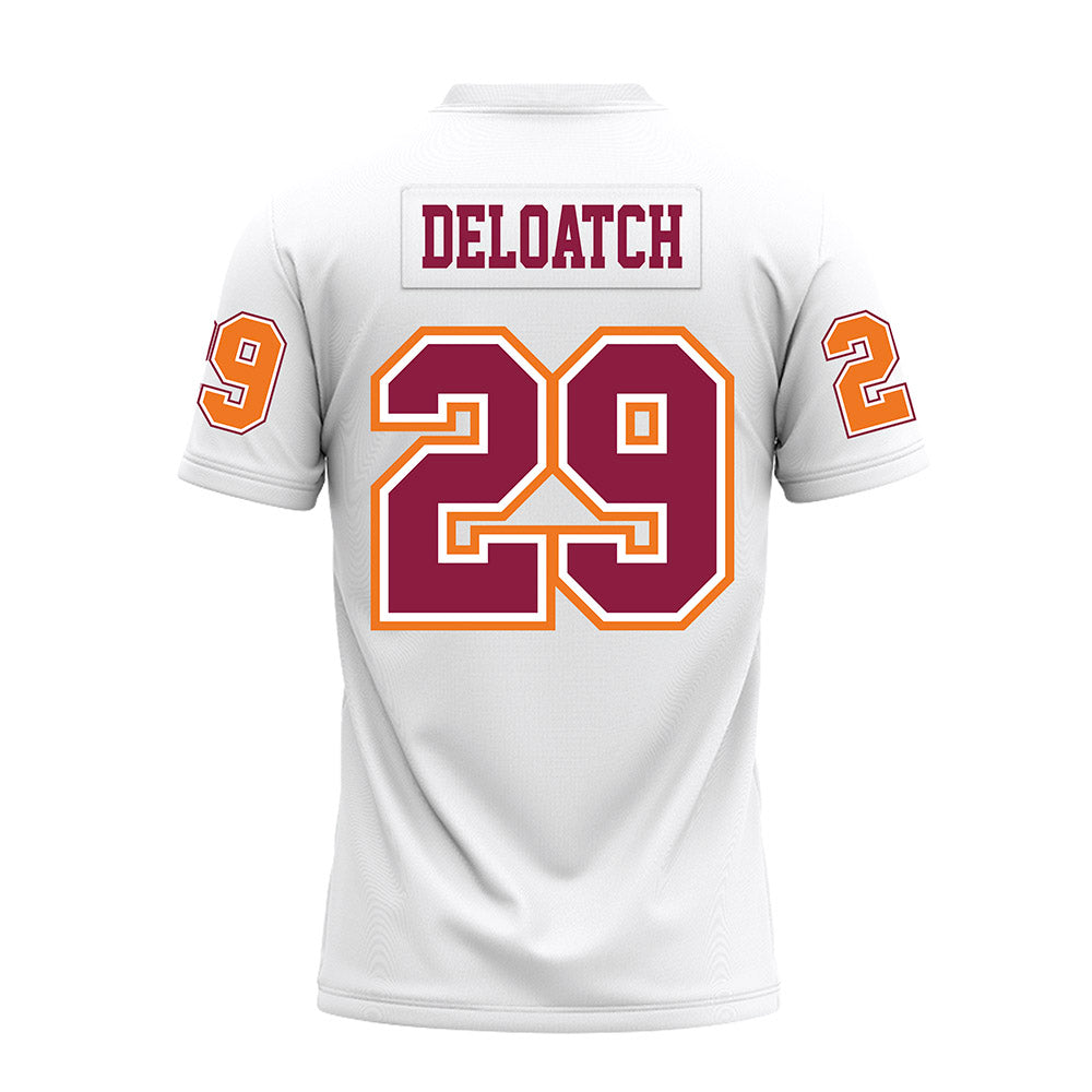 Virginia Tech - NCAA Football : Jahmari DeLoatch - White Premium Football Jersey-1