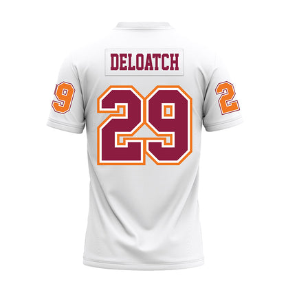 Virginia Tech - NCAA Football : Jahmari DeLoatch - White Premium Football Jersey-1