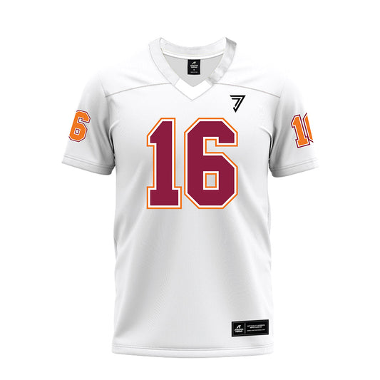 Virginia Tech - NCAA Football : Noah Chambers - White Premium Football Jersey-0